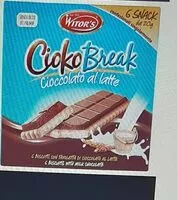 Mängden socker i Ciokobreak cioccolato al latte