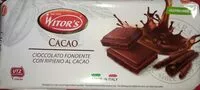 Mängden socker i CIOCCOLATO FONDENTE CON RIPIENO AL CACAO