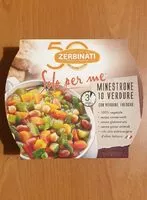 Mängden socker i Minestrone 10 verdure con verdure fresche