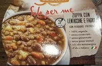 Mängden socker i Zuppa con lenticchie e fagioli