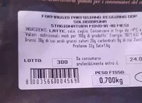 Mängden socker i Solodibruna parmigiano reggiano