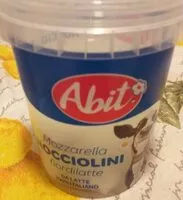 Mängden socker i Mozzarella nocciolini fiordilatte