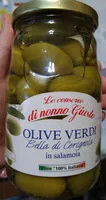 Mängden socker i Olive verdi 'bella di Cerignola' in salamoia