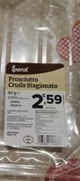 Mängden socker i Prosciutto crudo stagionato