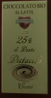 Mängden socker i Cioccolato bio al latte con pasta di Pistacchi
