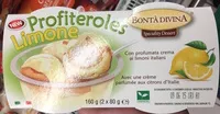 Mängden socker i Profiteroles avec une crème parfumée aux citrons d'Italie