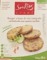 Mängden socker i Burger a base di riso integrale con lenticchie rosse