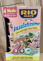 Mängden socker i Corn and light tuna salad