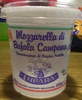 Mängden socker i Mozzarella di bufala campana