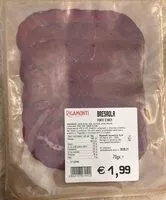 Mängden socker i bresaola punta d’anca
