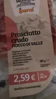 Mängden socker i Prosciutto crudo fiocco di valle