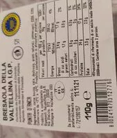 Mängden socker i Bresaola della Valtellina I.G.P