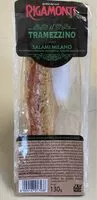 Mängden socker i Tramezzino avec salami milano