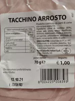 Mängden socker i Tacchino arrosto