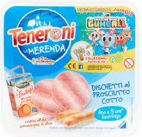 Mängden socker i Teneroni la merenda dischetti dIGProsciutto cotto