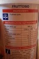 Mängden socker i Fruttosio