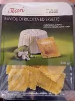 Mängden socker i Ravioli ricotta ed erbette