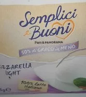 Mängden socker i Mozzarella piacere si