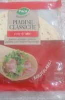 Mängden socker i piadine classiche con strutto