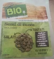 Mängden socker i Semi di zucca tostati e salati biologici