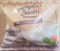 Mängden socker i Mozzarella light