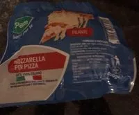 Mängden socker i Mozzarella per pizza