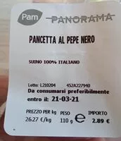 Mängden socker i Pancetta al pepe nero