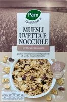 Mängden socker i Muesli uvetta e nocciole