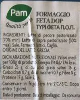 Mängden socker i FETA DOP