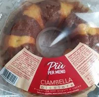 Mängden socker i Ciambella bicolore