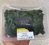 Mängden socker i Spinaci all’olio