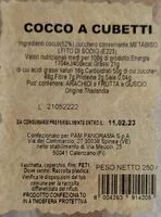 Mängden socker i Cocco a cubetti