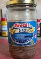 Mängden socker i filetti di acciughe