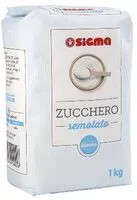 Mängden socker i zucchero semolato