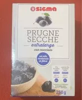 Mängden socker i Prugne Secche