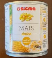 Mängden socker i Mais dolce