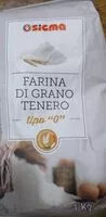 Mängden socker i Farina di grano tenero tipo 0