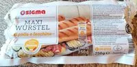 Mängden socker i Maxi wurstel pollo e tacchino