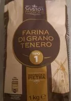 Mängden socker i Farina di grano tenero