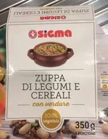 Mängden socker i Zuppa di legumi e cereali con verdure
