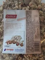 Mängden socker i Müsli croccante con mandorle, nocciole e altra frutta a guscio