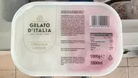 Mängden socker i Gelato alla fragola e gelato al gusto limone