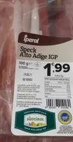 Mängden socker i Speck Alto Adige IGP