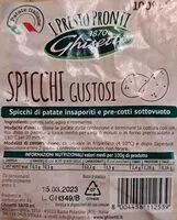 Mängden socker i Spicchi gustosi