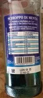 Mängden socker i Sciroppo di menta