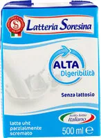 Mängden socker i Alta digeribilità latte uht parzialmente scremato