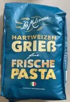 Mängden socker i Hartweizengrieß für frische Pasta