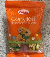 Mängden socker i coniglietti di cioccolato al latte