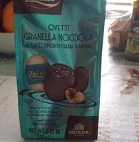 Mängden socker i Ovetti granella nocciola al latte ripieni di crema gianduia