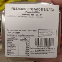 Mängden socker i Pistacchio tostato e salato